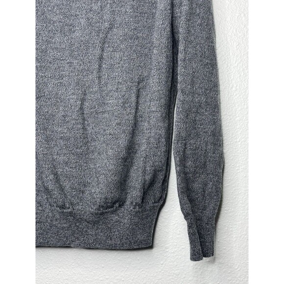 K+J2 Grey Pepper Merino Wool Sweater Mens Size XL Shawl Neck Gray *See Pics* - Picture 14 of 16